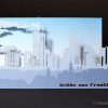 Cutoutkarte Frankfurt Skyline